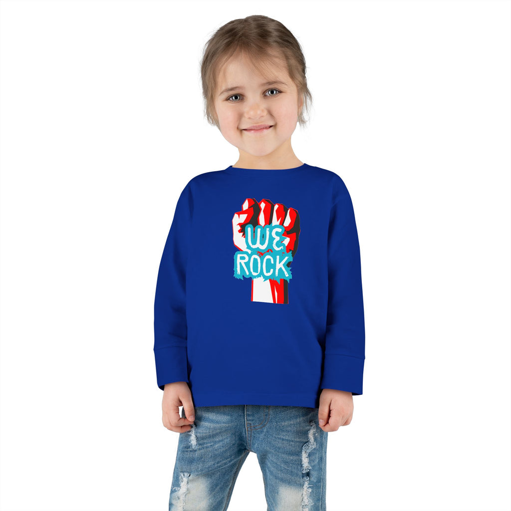 Toddler Tee — 'We Rock' Fist Graphic Long Sleeve
