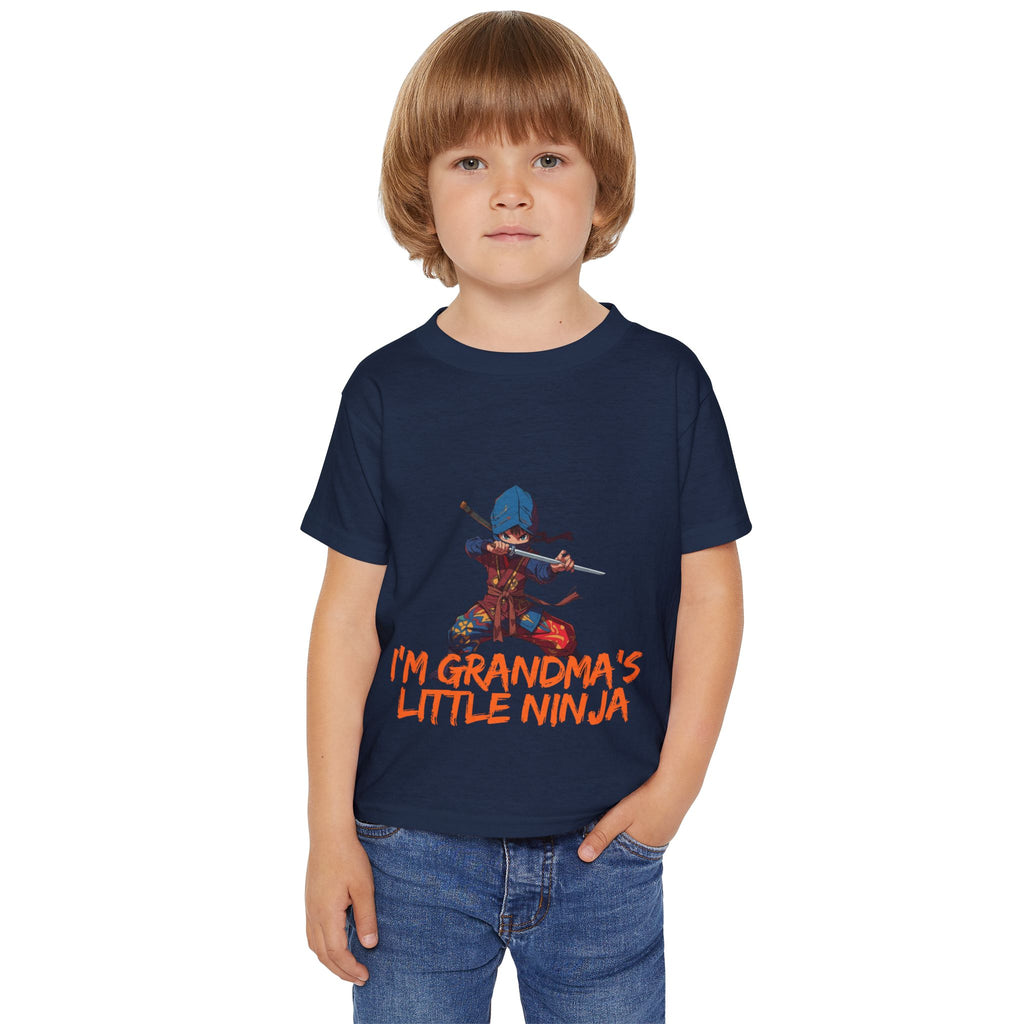 Toddler T-Shirt — "I'm Grandma's Little Ninja" Cute Ninja Graphic Top for Kids