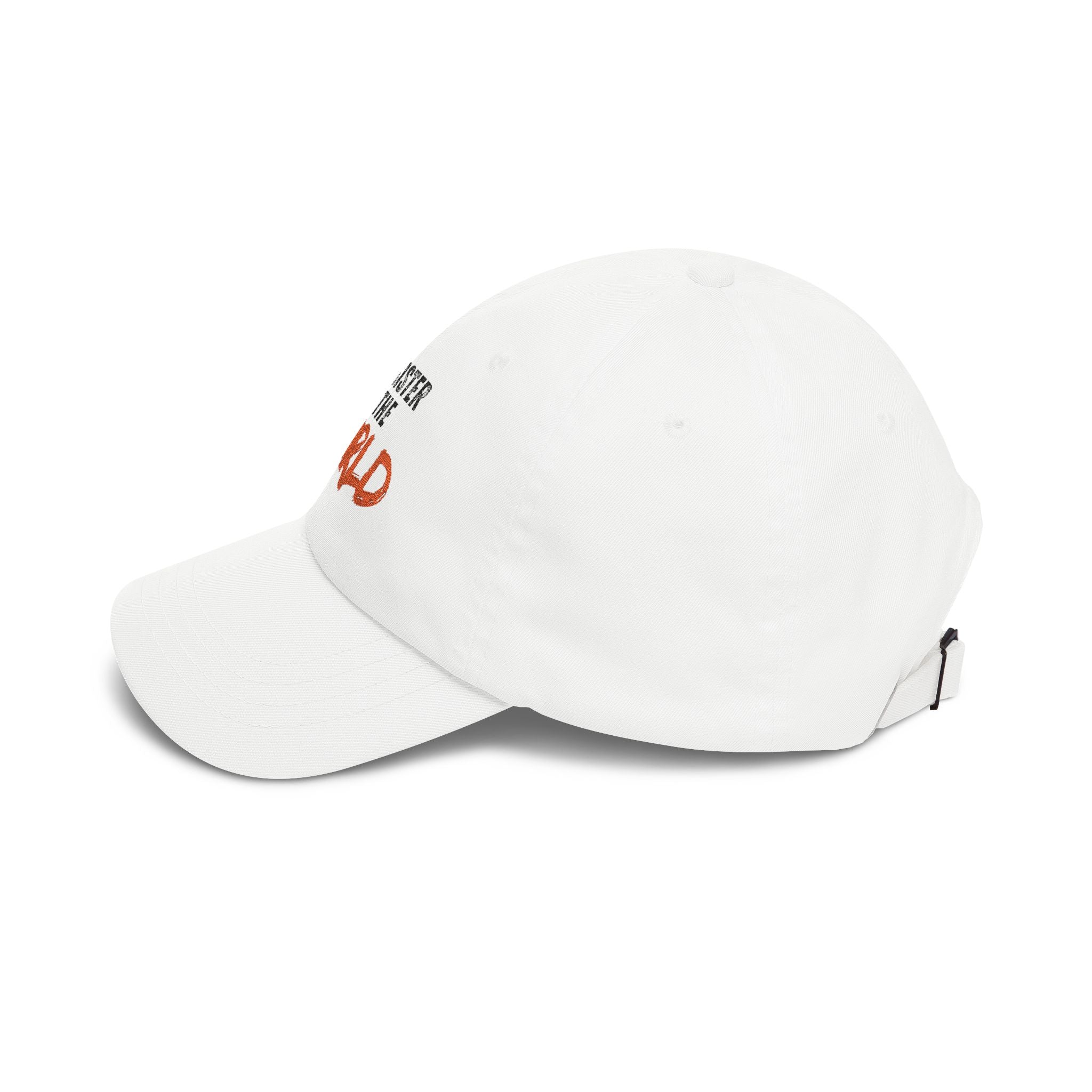 Best Sister in the World Dad Cap — Embroidered White Baseball Hat for Sisters, Gifts for Her
