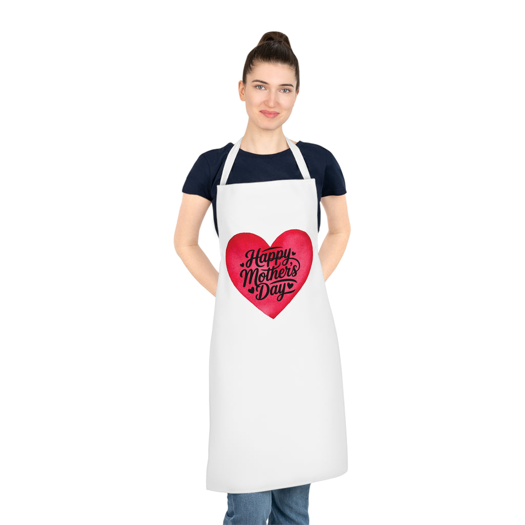 Mother's Day Apron — Red Heart "Happy Mother's Day" Kitchen Apron