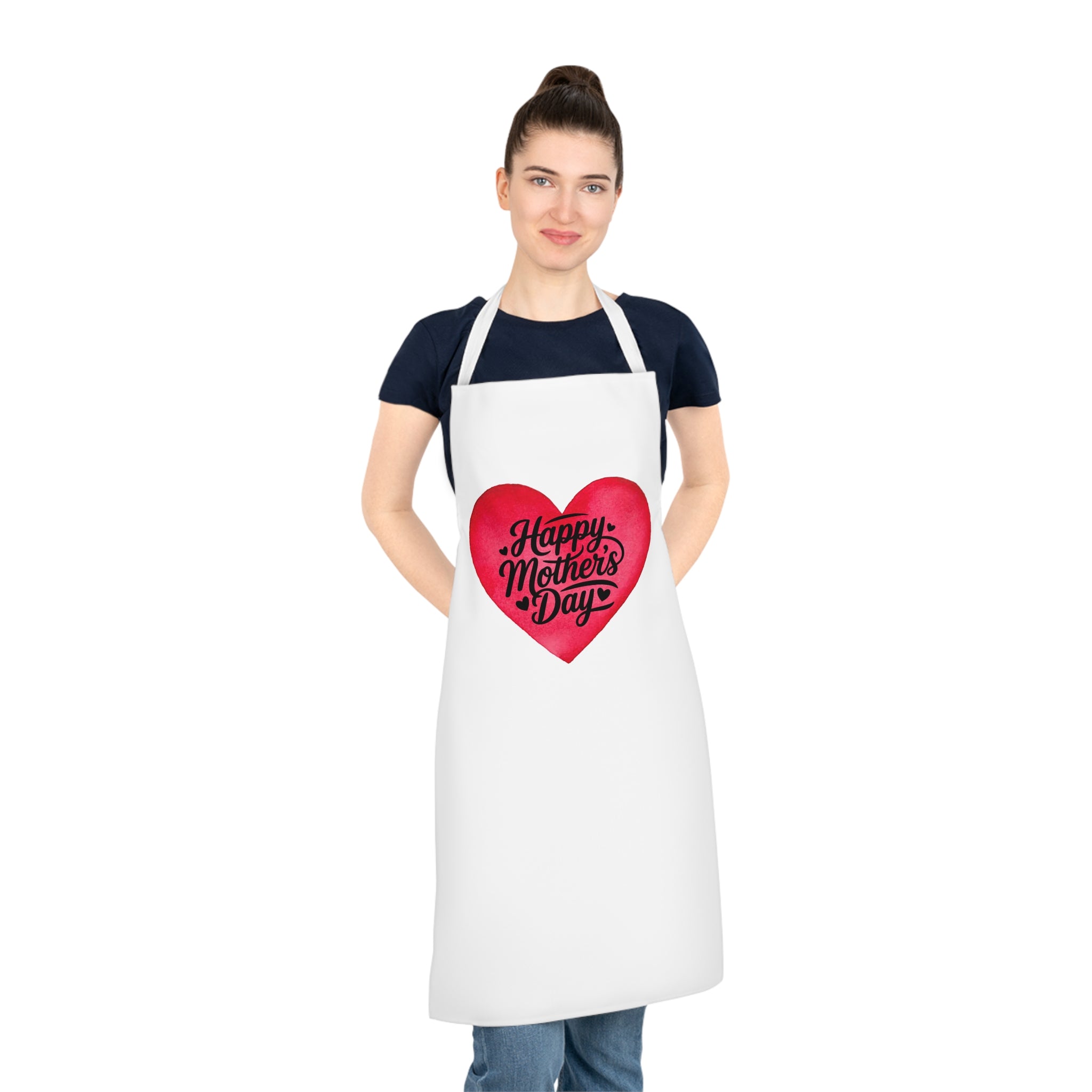 Mother's Day Apron — Red Heart "Happy Mother's Day" Kitchen Apron