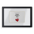 Happy Mother's Day Framed Poster — Black Frame with Heart Print