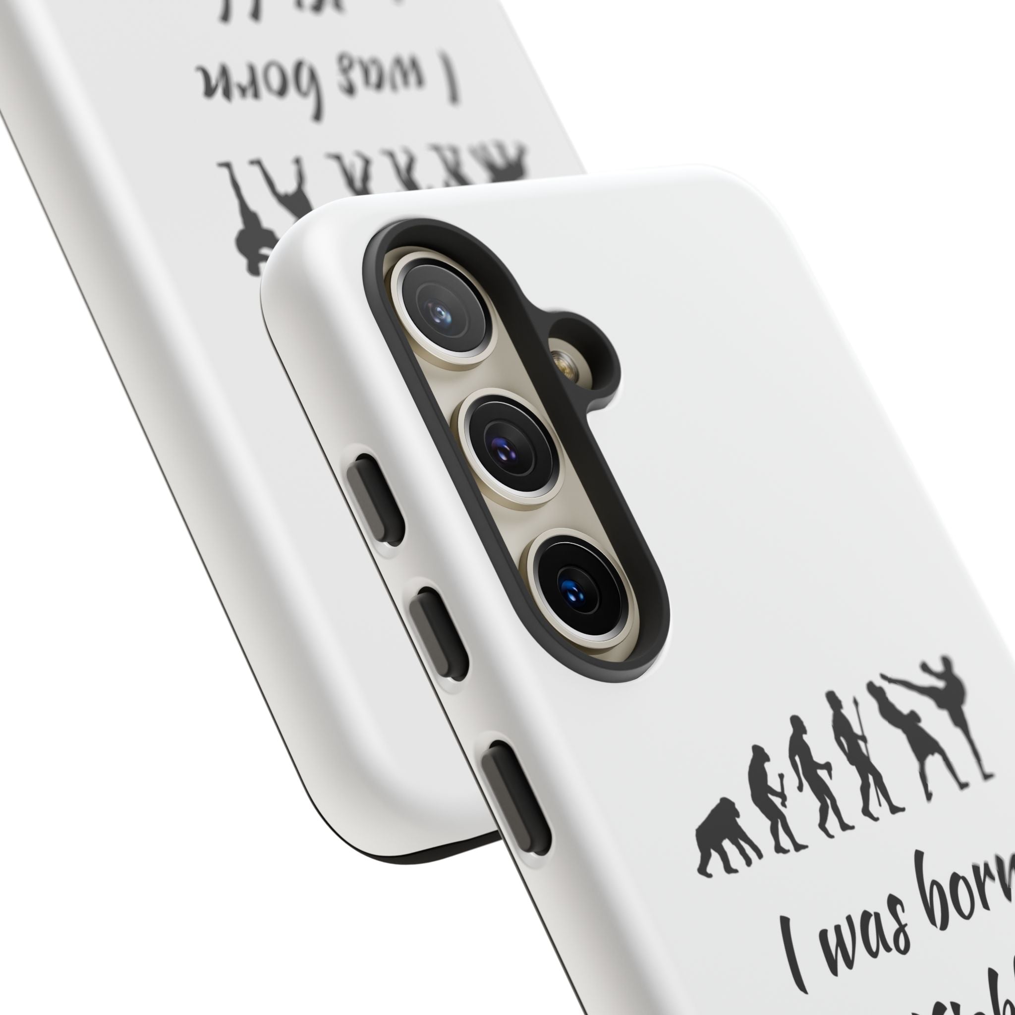Kickboxing Phone Case — "I Was Born to Kickbox" Protective Tough Case