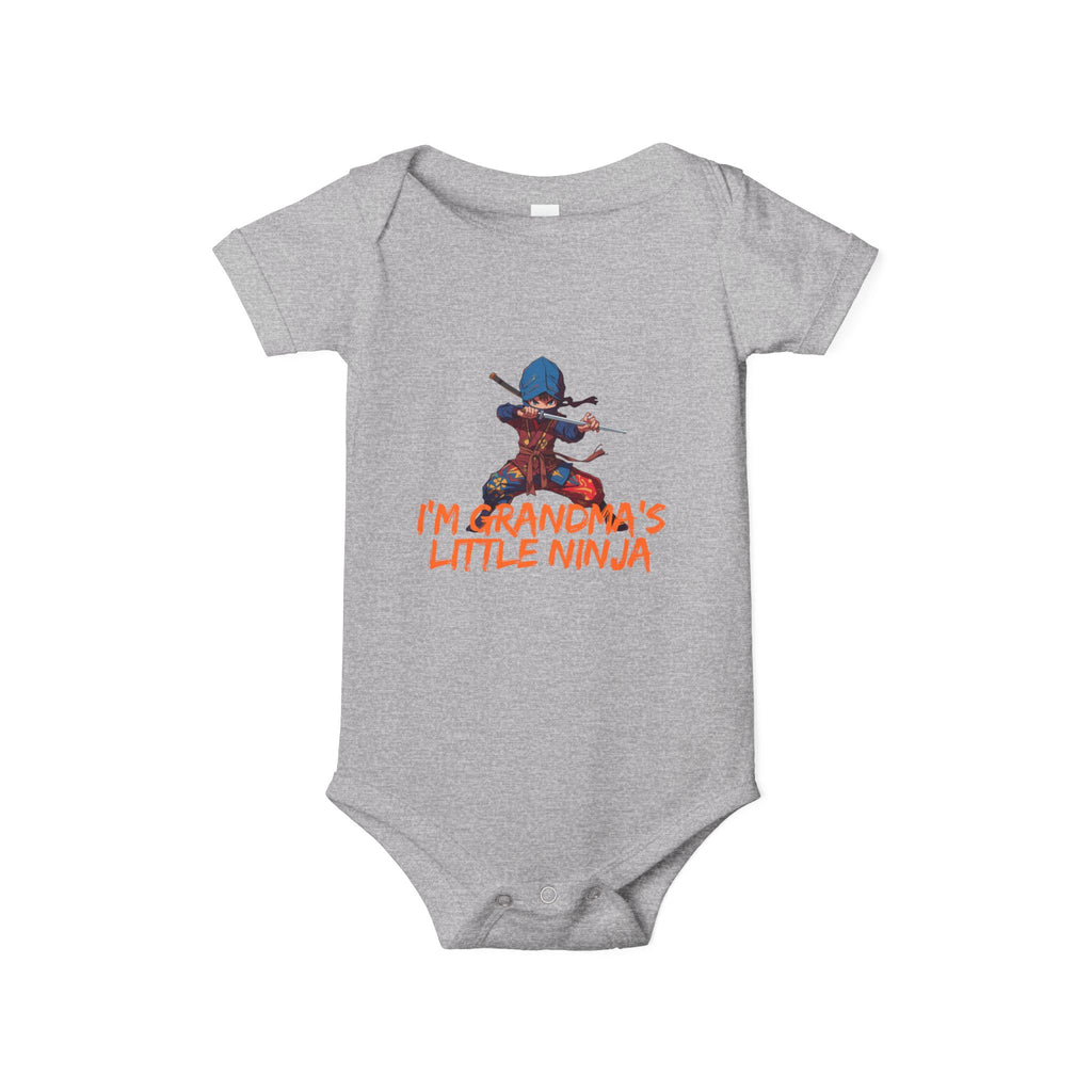 Infant Onesie “I’m Grandpa’s Little Ninja” Baby Bodysuit – Cute Ninja Graphic Gift