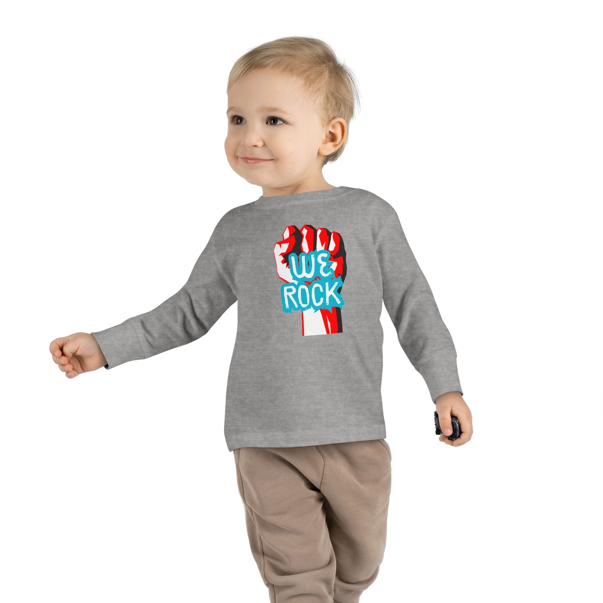 Toddler Tee — 'We Rock' Fist Graphic Long Sleeve