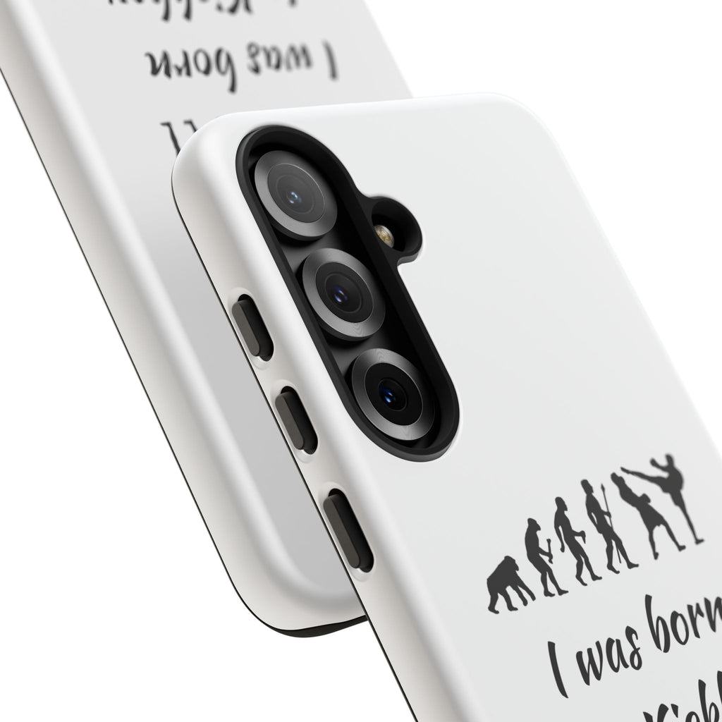 Kickboxing Phone Case — "I Was Born to Kickbox" Protective Tough Case