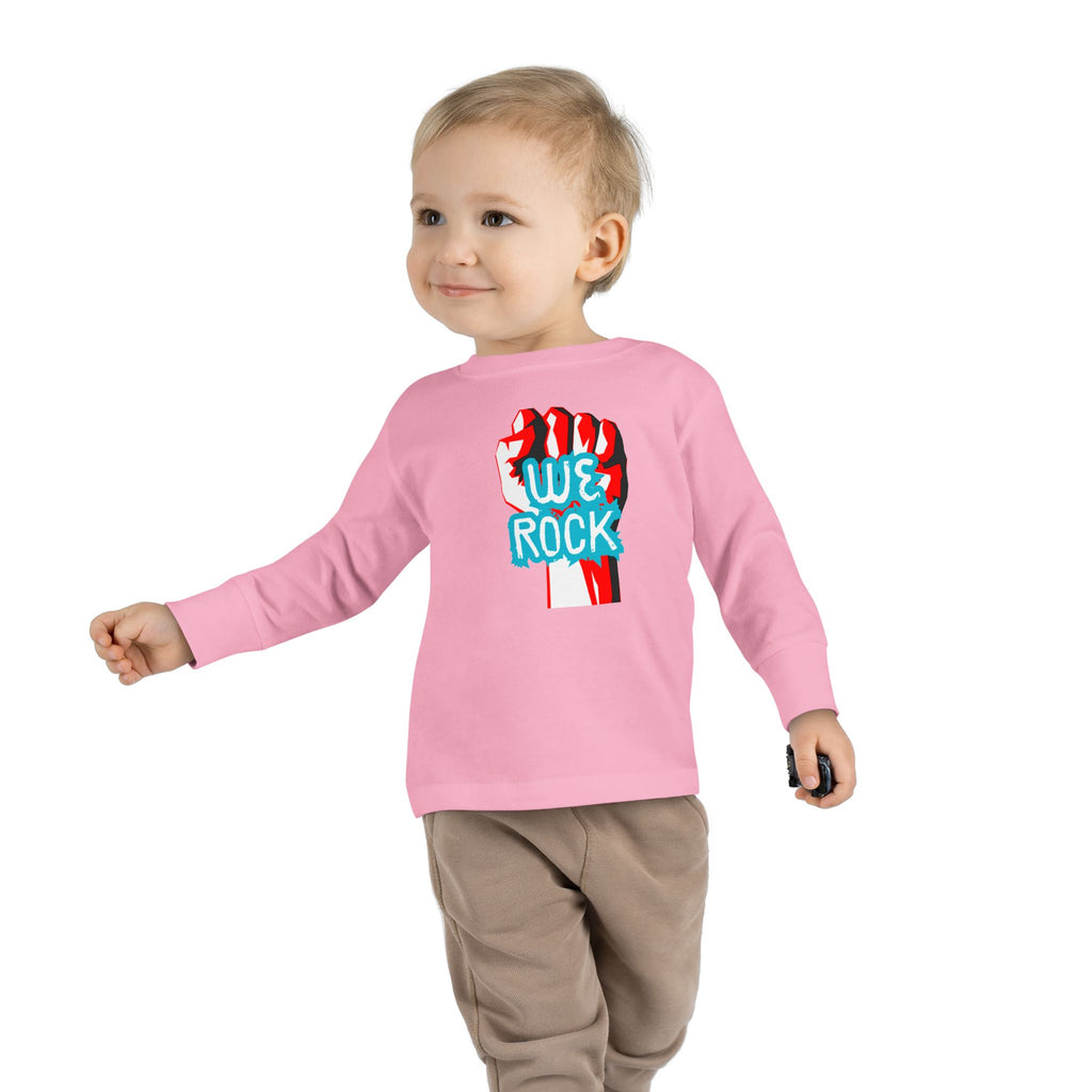 Toddler Tee — 'We Rock' Fist Graphic Long Sleeve